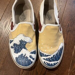 Vans Custom Painted Slip-On Shoes